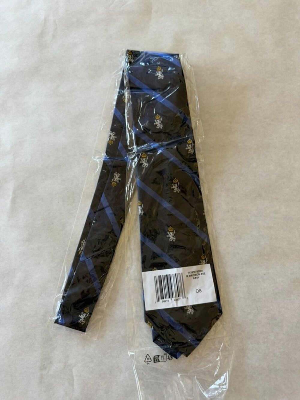 Polo Ralph Lauren M Madison Ave Navy Tie NWT
